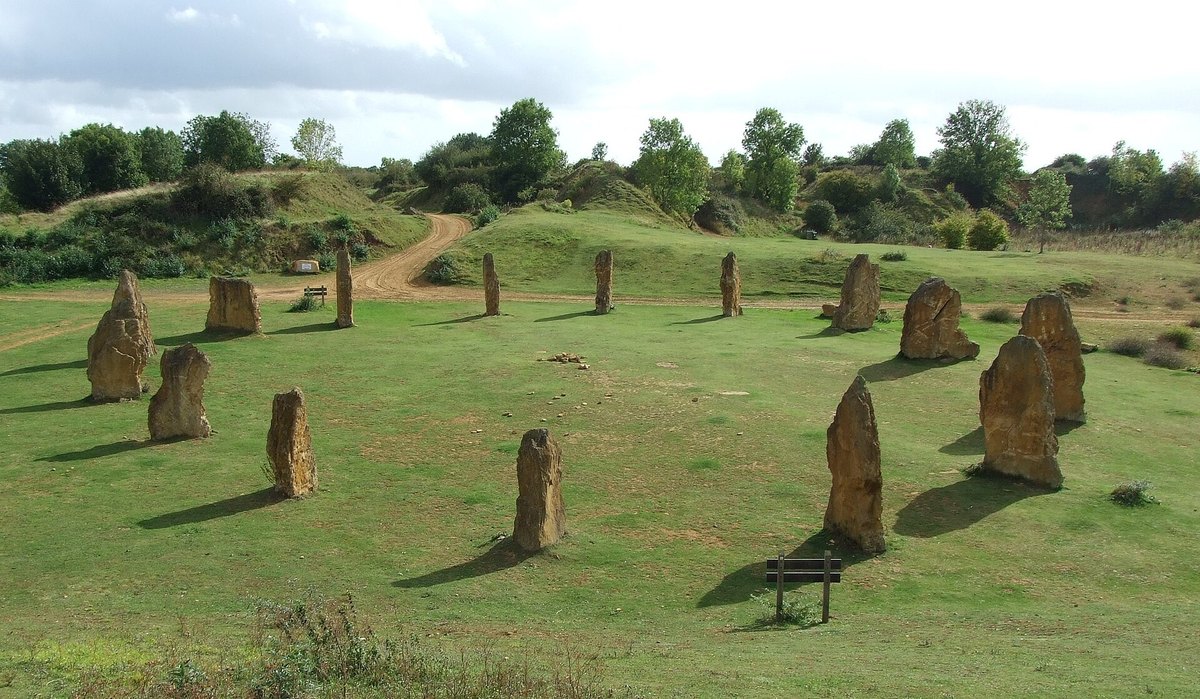The millennium stone circle on Ham Hill